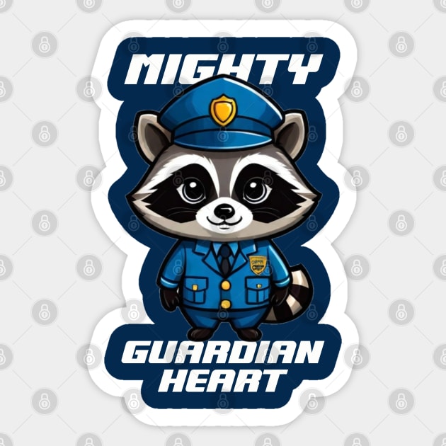 raccoon guardian Sticker by AOAOCreation